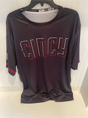 Champro CINCY Jersey Adult 2XL Black Red White Short Sleeve Sports Tee